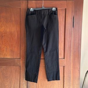 Talbots Newport black straight leg dress pants trousers size 4